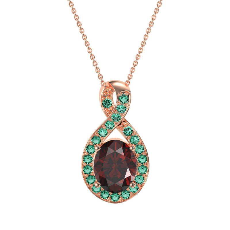 Twisted Infinity Oval Necklace