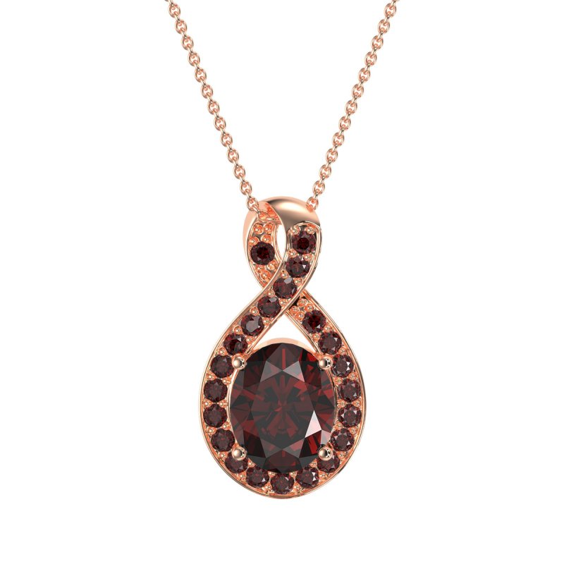 Twisted Infinity Oval Necklace