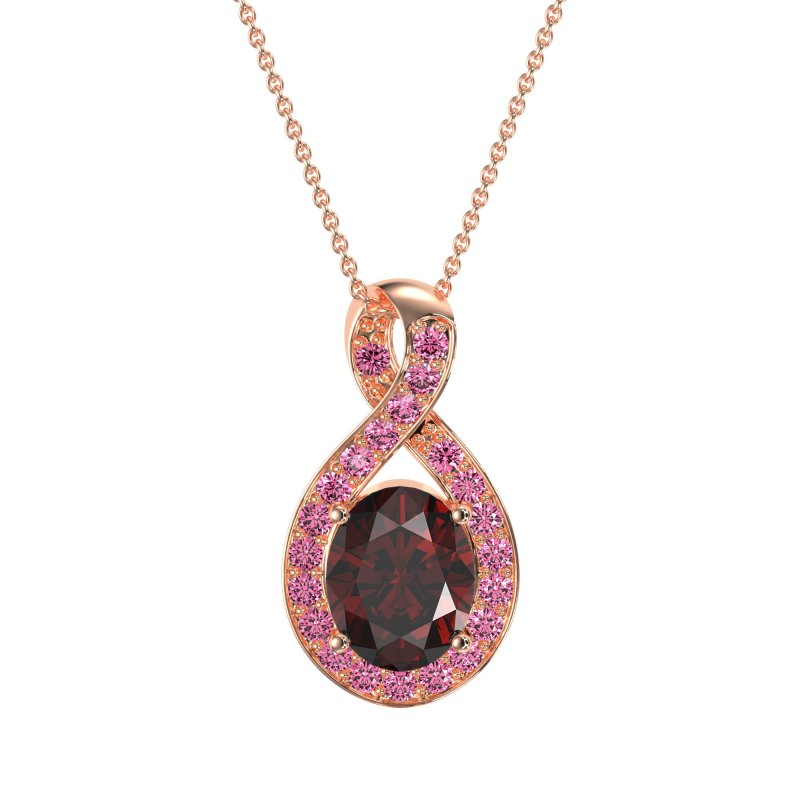 Twisted Infinity Oval Necklace