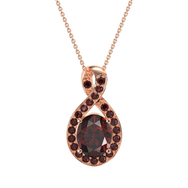 Twisted Infinity Oval Necklace