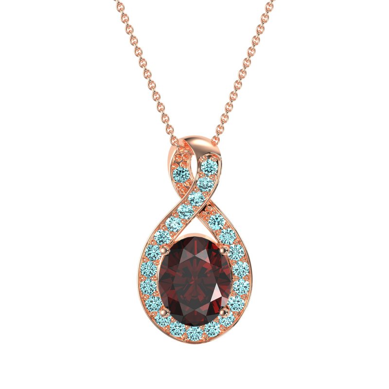 Twisted Infinity Oval Necklace