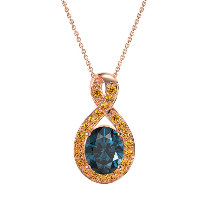 Twisted Infinity Oval Necklace