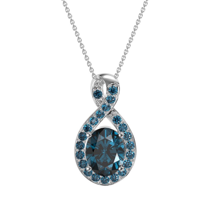 Twisted Infinity Oval Necklace