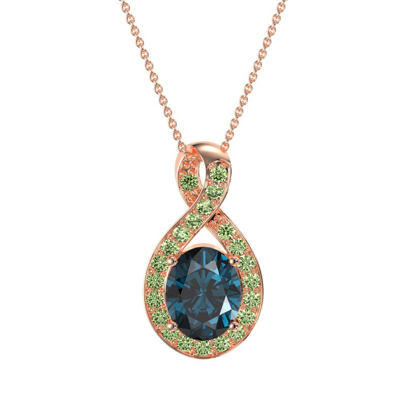 Twisted Infinity Oval Necklace