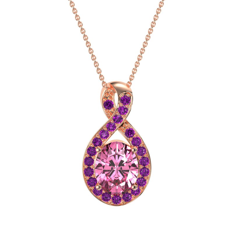 Twisted Infinity Oval Necklace