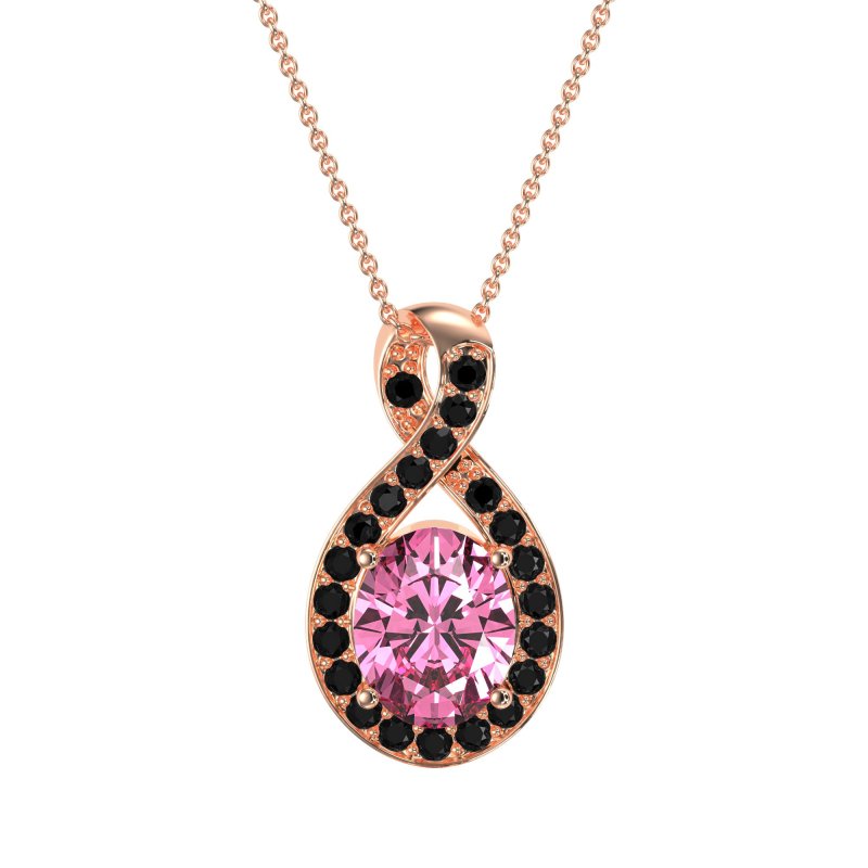 Twisted Infinity Oval Necklace