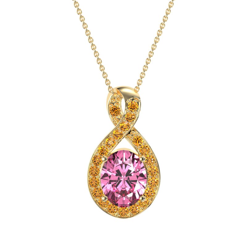 Twisted Infinity Oval Necklace