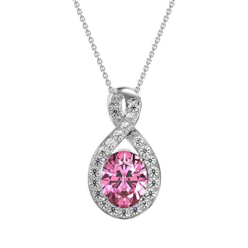 Twisted Infinity Oval Necklace
