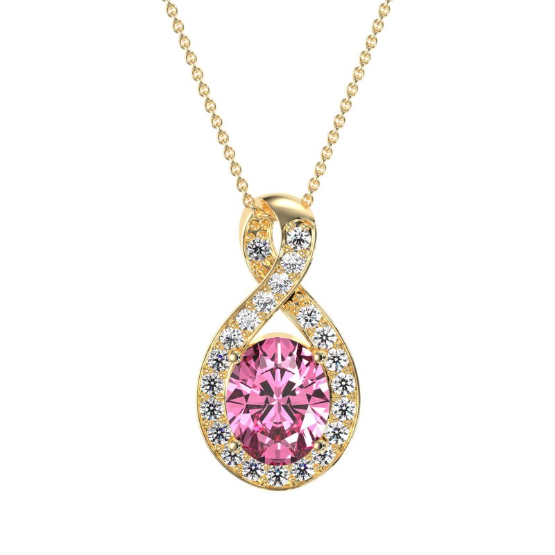 Twisted Infinity Oval Necklace