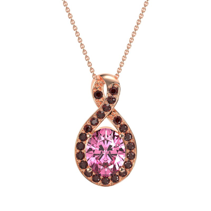 Twisted Infinity Oval Necklace