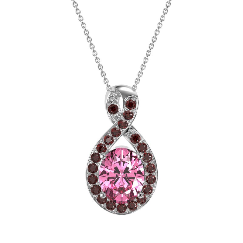 Twisted Infinity Oval Necklace