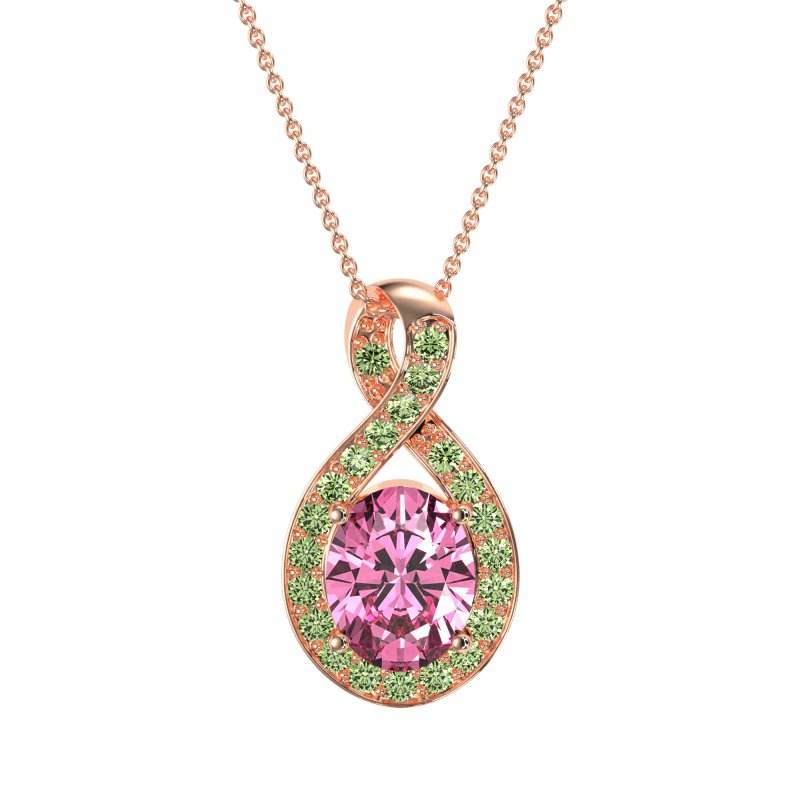 Twisted Infinity Oval Necklace