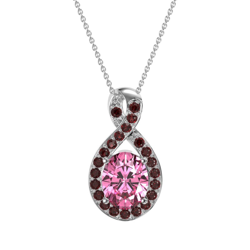 Twisted Infinity Oval Necklace