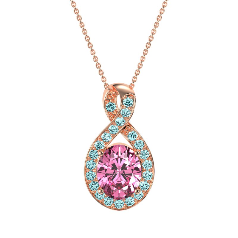 Twisted Infinity Oval Necklace