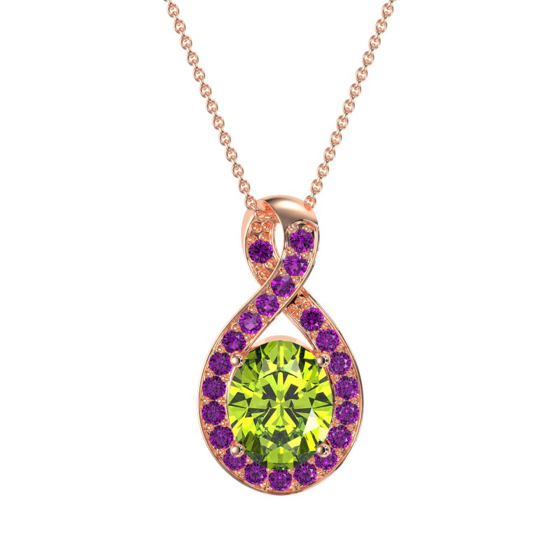 Twisted Infinity Oval Necklace