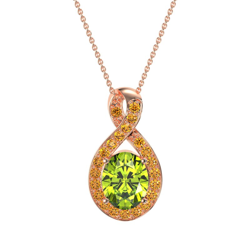 Twisted Infinity Oval Necklace
