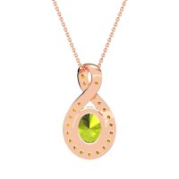 Twisted Infinity Oval Necklace