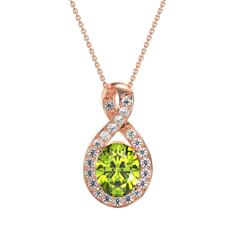 Twisted Infinity Oval Necklace