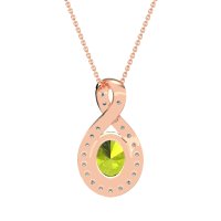 Twisted Infinity Oval Necklace