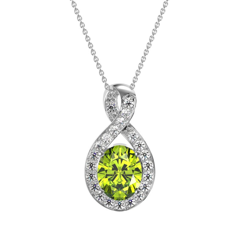 Twisted Infinity Oval Necklace