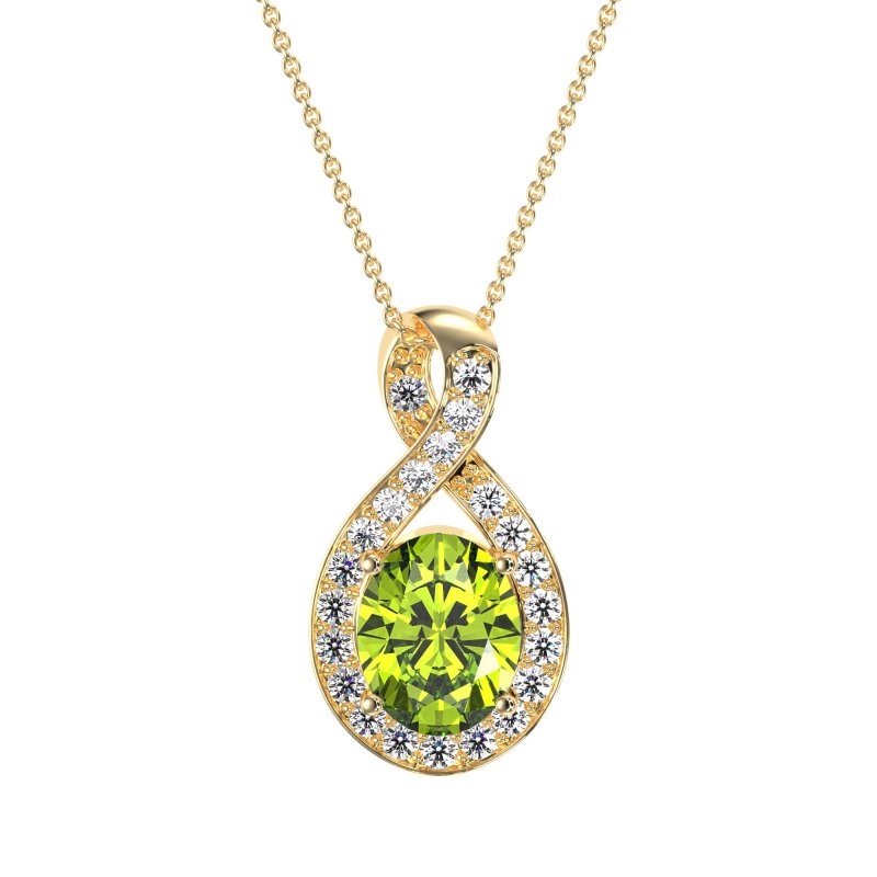 Twisted Infinity Oval Necklace