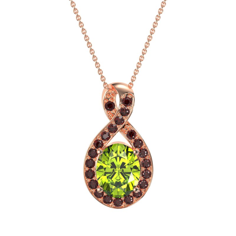 Twisted Infinity Oval Necklace