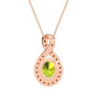 Twisted Infinity Oval Necklace