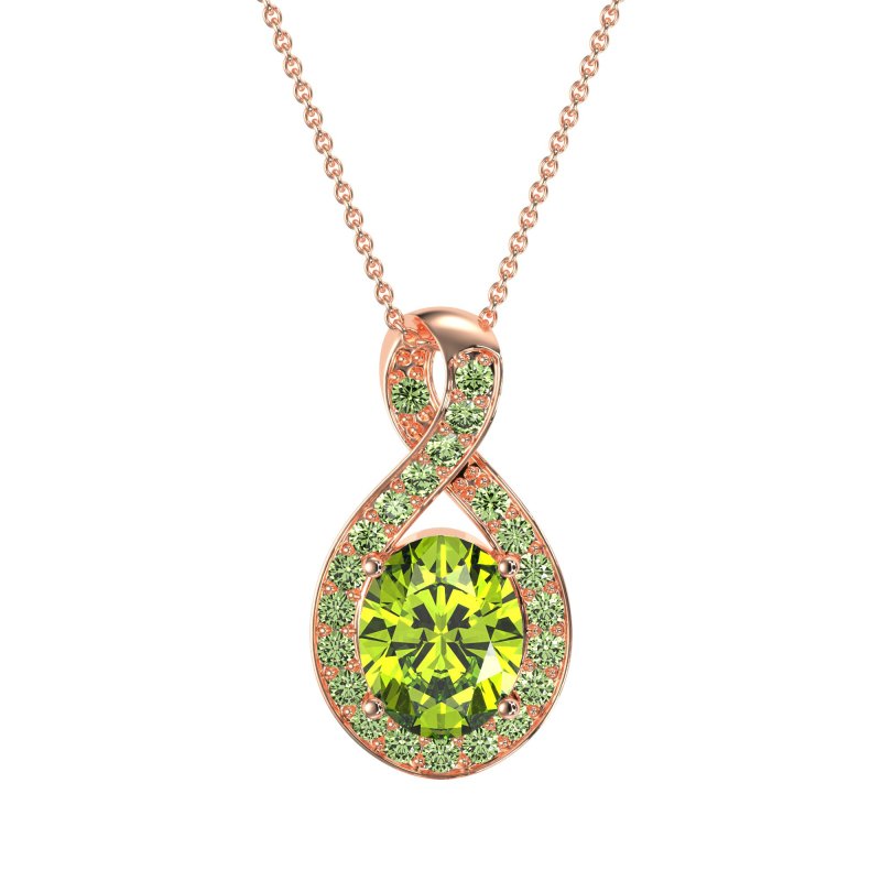 Twisted Infinity Oval Necklace