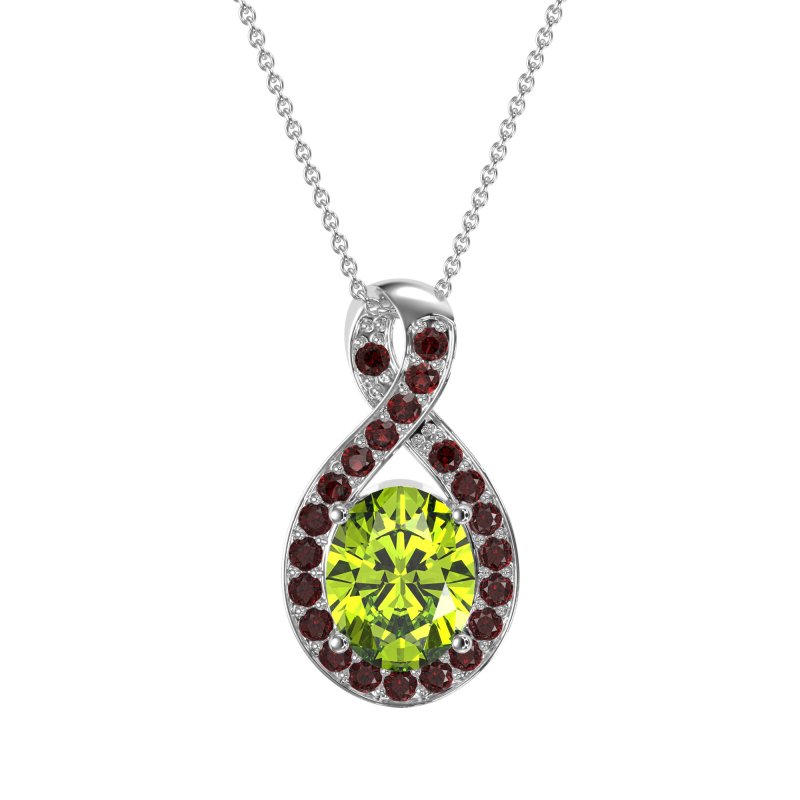 Twisted Infinity Oval Necklace