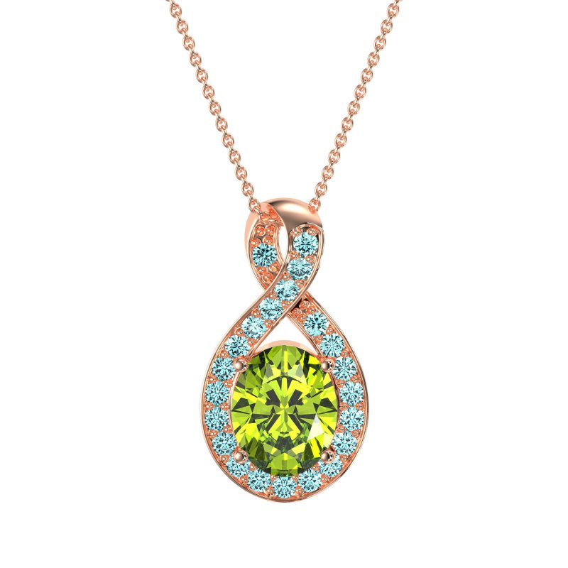 Twisted Infinity Oval Necklace