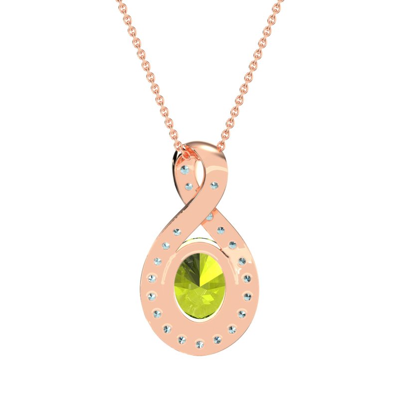 Twisted Infinity Oval Necklace