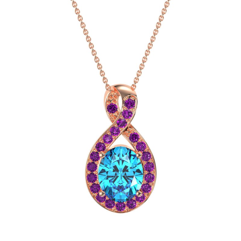 Twisted Infinity Oval Necklace