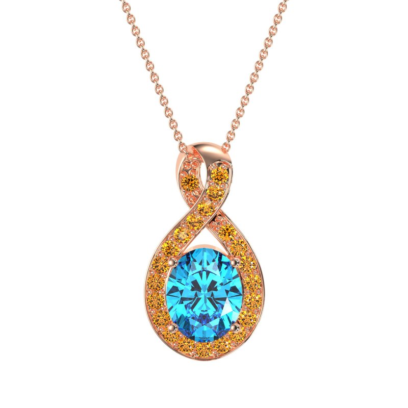 Twisted Infinity Oval Necklace
