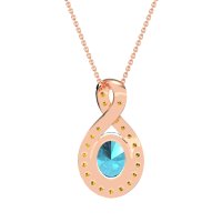 Twisted Infinity Oval Necklace