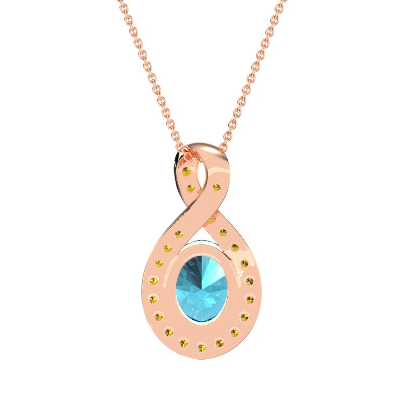Twisted Infinity Oval Necklace
