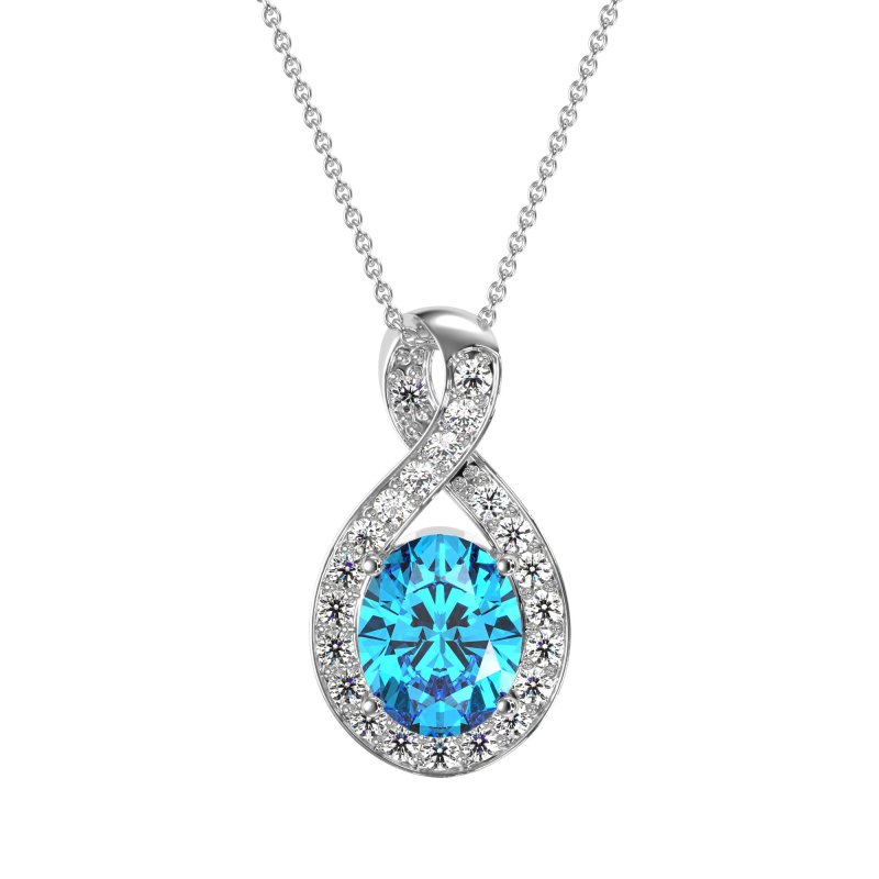 Twisted Infinity Oval Necklace