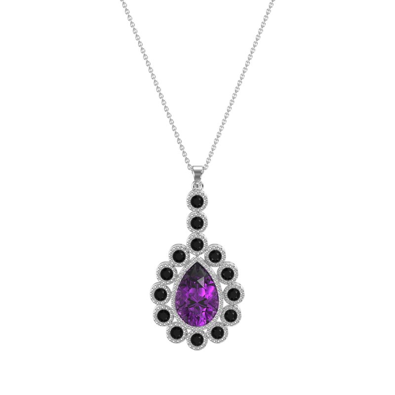 Art-Deco Tear Drop Necklace