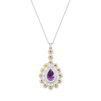 Art-Deco Tear Drop Necklace