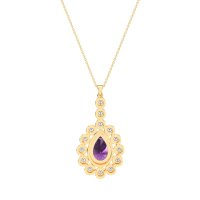 Art-Deco Tear Drop Necklace