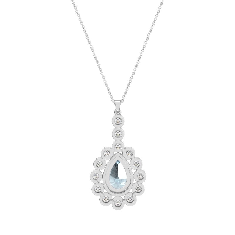 Art-Deco Tear Drop Necklace