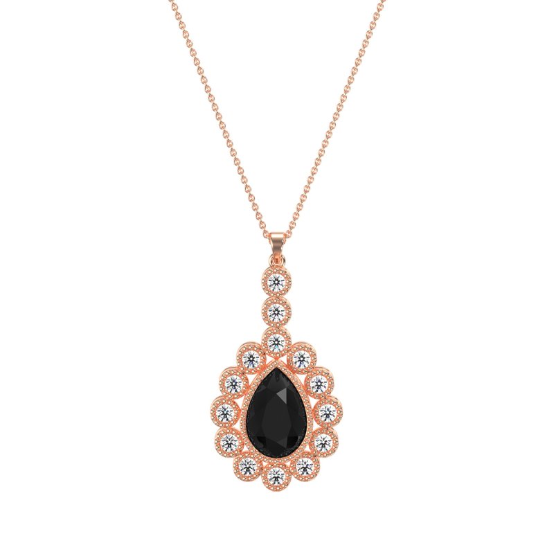 Art-Deco Tear Drop Necklace