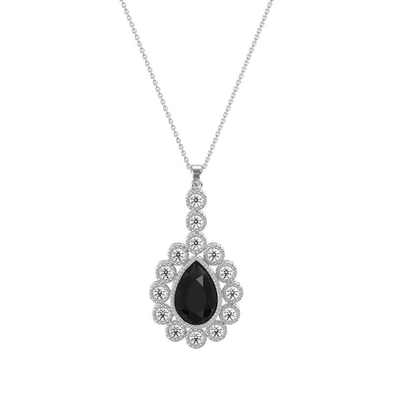 Art-Deco Tear Drop Necklace
