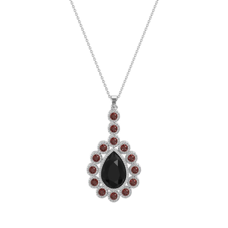 Art-Deco Tear Drop Necklace