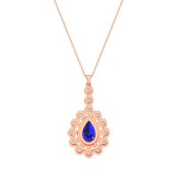 Art-Deco Tear Drop Necklace