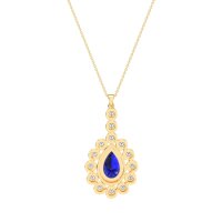 Art-Deco Tear Drop Necklace