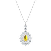 Art-Deco Tear Drop Necklace