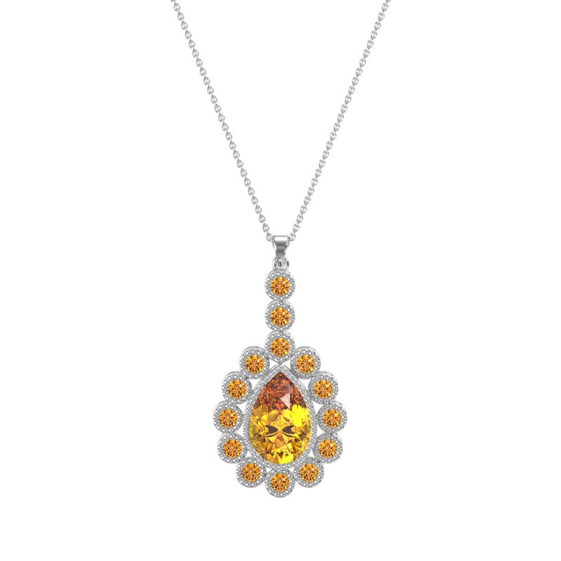 Art-Deco Tear Drop Necklace
