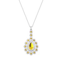 Art-Deco Tear Drop Necklace