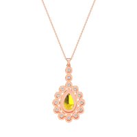 Art-Deco Tear Drop Necklace