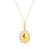 Art-Deco Tear Drop Necklace